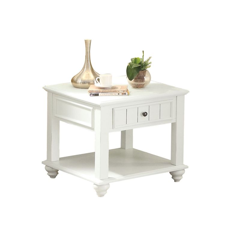 ACME Natesa End Table, White Washed