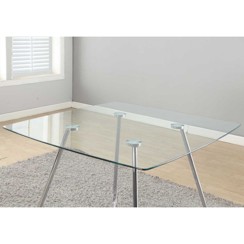 Dining Table - 40"Dia Chrome With 8Mm Tempered Glass