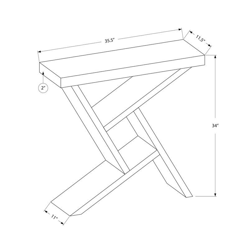 Accent Table/ Console/ Entryway/ Narrow/ Sofa/ Living Room/ Bedroom/ Laminate/ Grey/ White/ Contemporary/ Modern