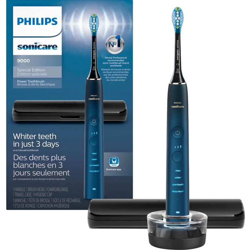 Philips Sonicare - 9000 Special Edition Rechargeable Toothbrush - Blue/Black