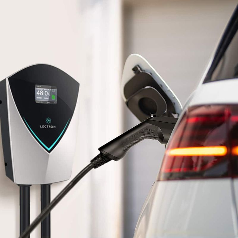 Lectron - J1772 Level 2 NEMA 14-50 Electric Vehicle (EV) Charger - up to 48A -20' - Black