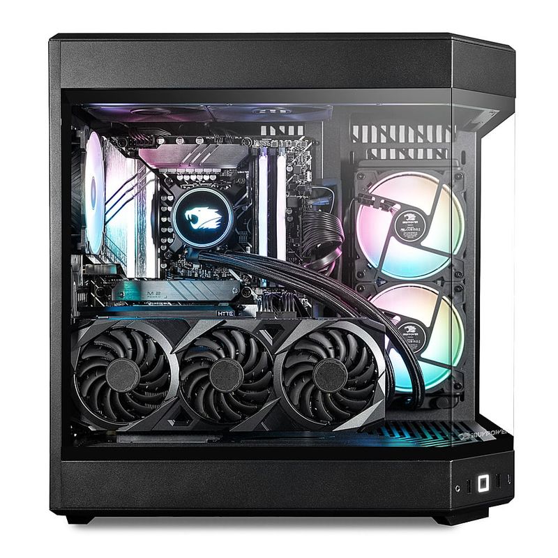 iBUYPOWER - Y60 Gaming Desktop- Intel Core i9 14900KF- 32GB Memory-NVIDIA GeForce RTX 4070 Super 12GB-2TB NVMe SSD - Black