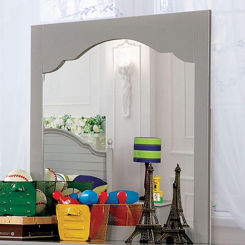 Transitional Rectangle Mirror in Gray