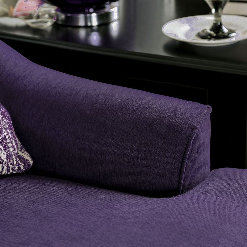 Transitional Chenille Sofa in Purple