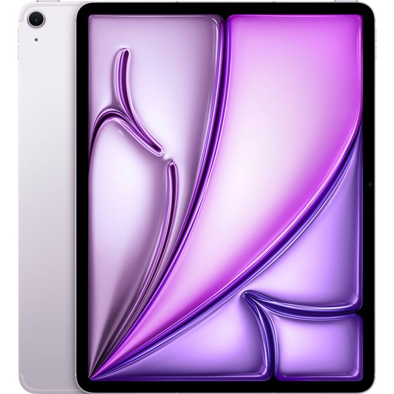 Apple - 13-inch iPad Air M2 chip Built for Apple Intelligence Wi-Fi + Cellular 128GB - Purple (Unlocked)