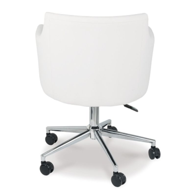 White Baraga Home Office Swivel Desk Chair