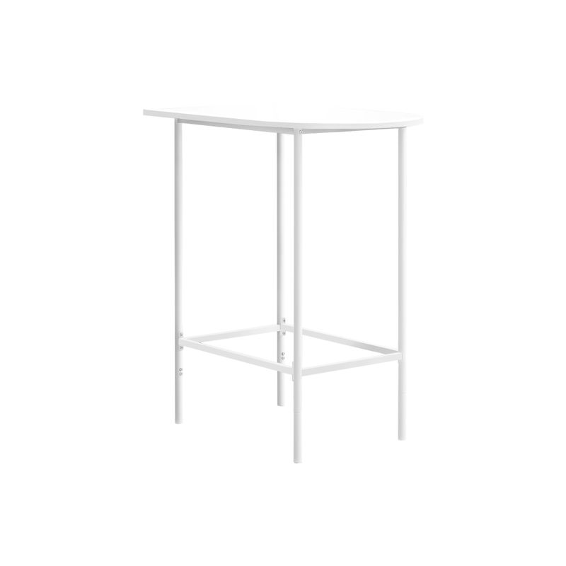 Home Bar/ Bar Table/ Bar Height/ Pub/ 36" Rectangular/ Small/ Kitchen/ Metal/ Laminate/ White/ Contemporary/ Modern