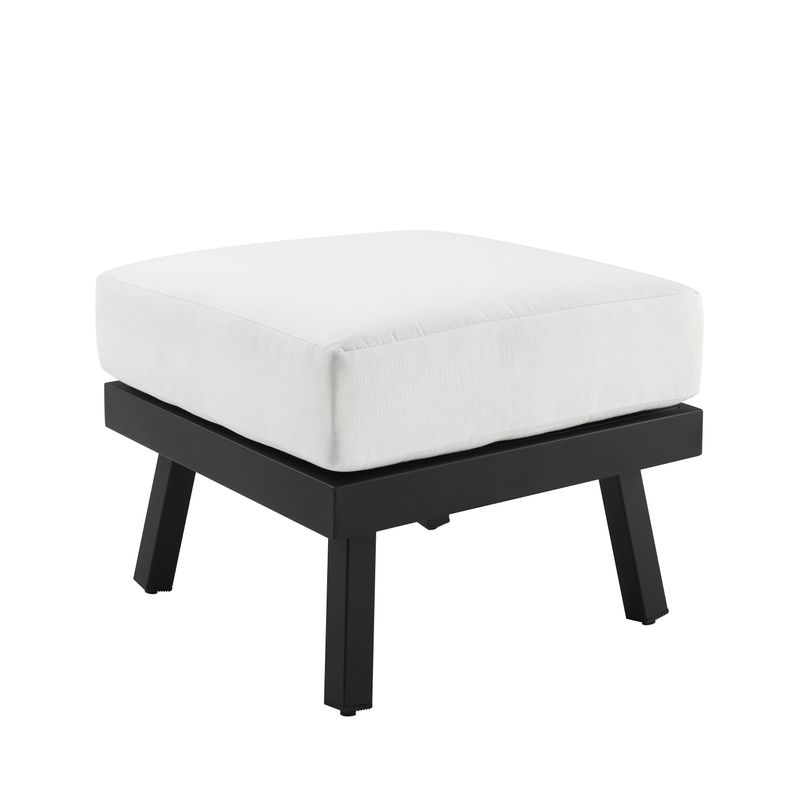 Albin Aluminum Outdoor Ottoman White