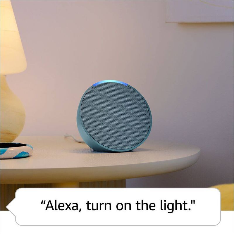 Amazon - Echo Pop (1st Generation) Smart Speaker with Alexa - Lavender Bloom