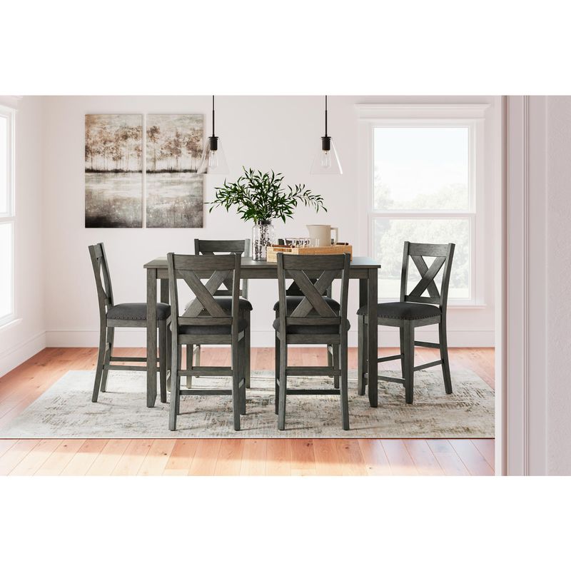 Caitbrook Counter Height Dining Table and Bar Stools (Set of 7)