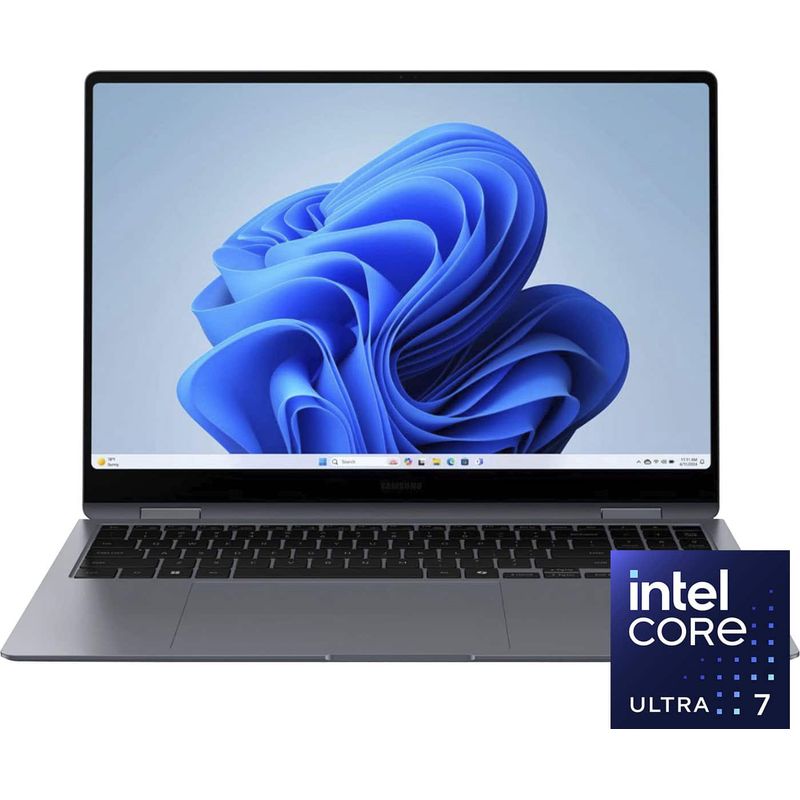 Samsung - Galaxy Book4 Pro 360 2-in1 16" AMOLED Touch Screen Laptop - Intel Core Ultra 7 - 16GB Memory - 1TB SSD - Moonstone Gray