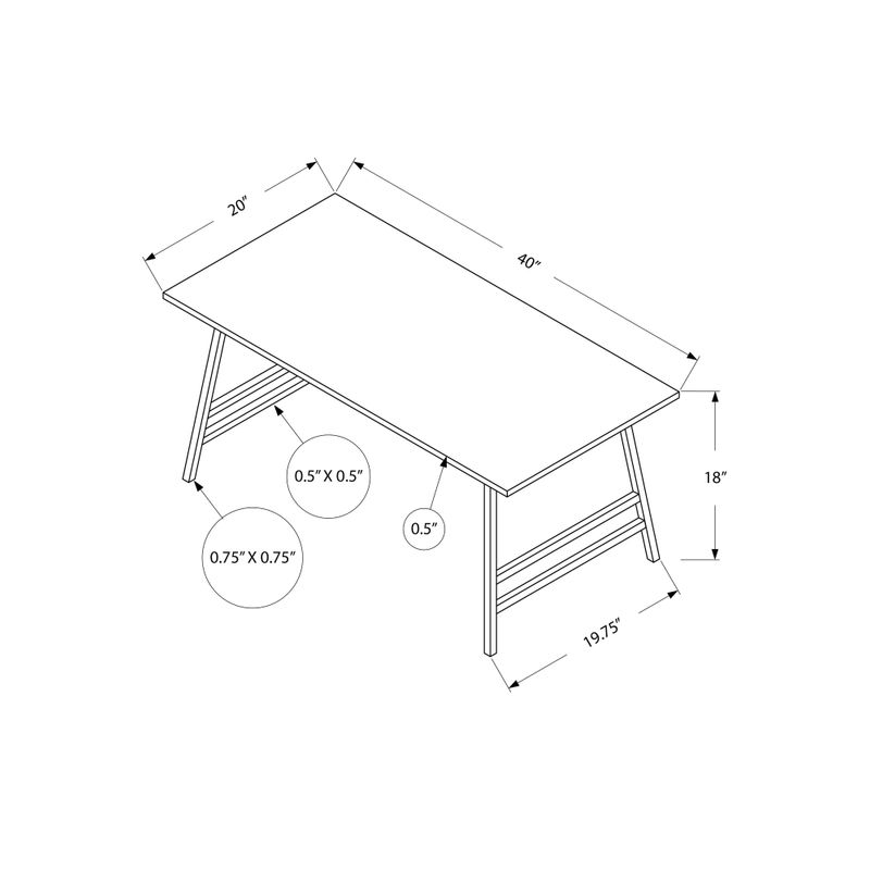 Coffee Table/ Accent/ Cocktail/ Rectangular/ Living Room/ 40"L/ Metal/ Laminate/ White/ Grey/ Contemporary/ Modern