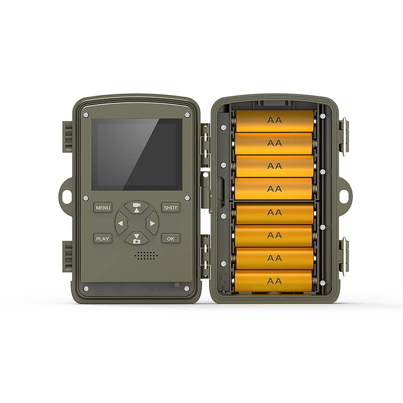 Rexing - Woodlens H6 Trail Camera with Dual Lens Night Vision Recording - Green