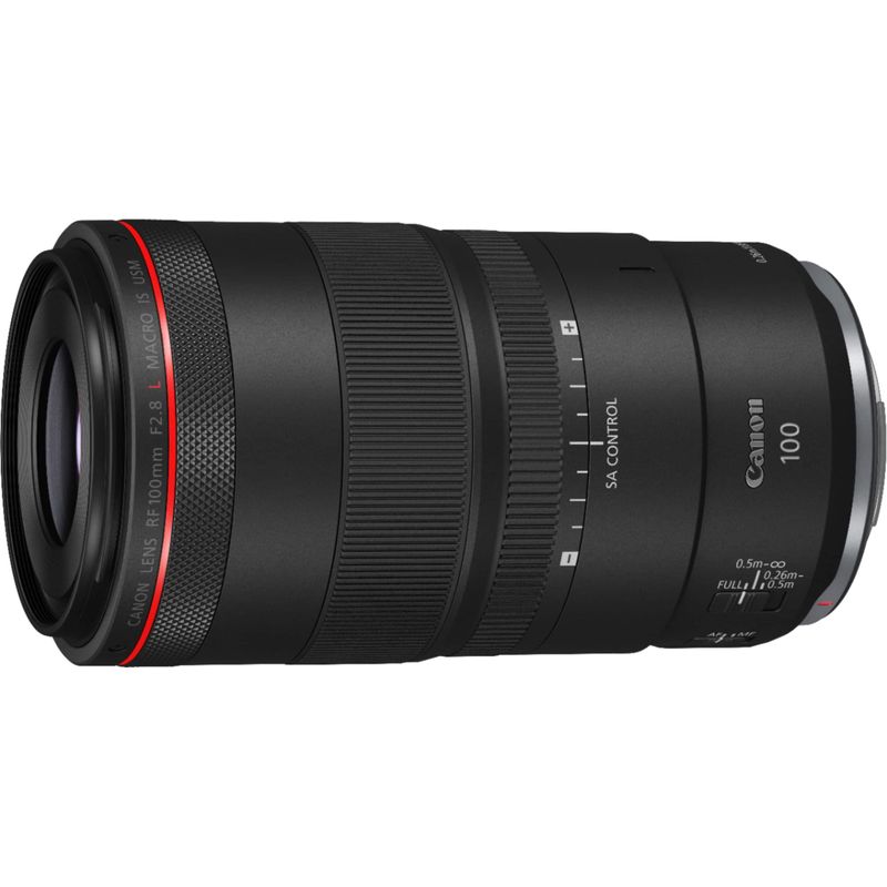 Canon - RF100mm F2.8 L MACRO IS USM Telephoto Lens for EOS R-Series Cameras - Black