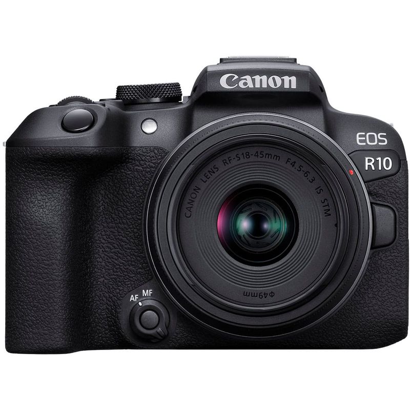 Canon - EOS R10 Mirrorless Camera with RF-S18-45 f/4.5-6.3 IS STM Lens - Black