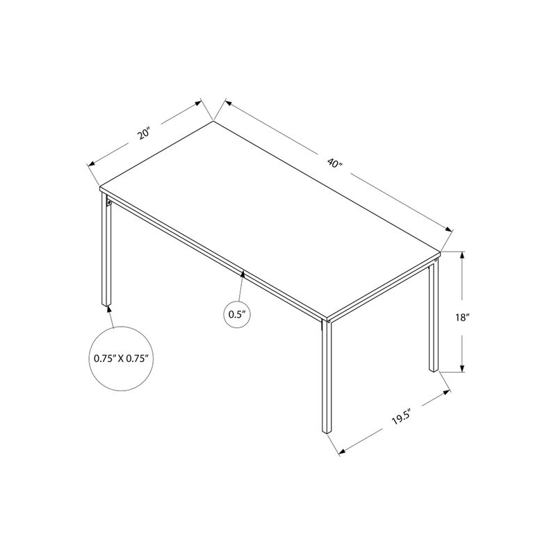 Coffee Table/ Accent/ Cocktail/ Rectangular/ Living Room/ 40"L/ Metal/ Laminate/ Brown/ Black/ Contemporary/ Modern