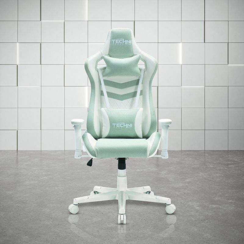 Ergonomic Pastel Gaming Chair, Mint