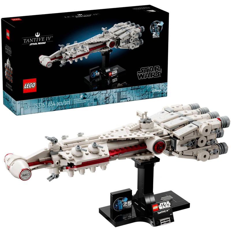LEGO - Star Wars Tantive IV Build and Display Starship Vehicle Model 75376 - Multi