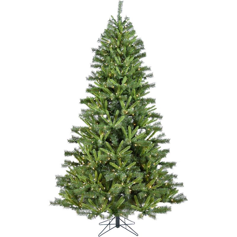 Christmas Time 7.5' Norway Pine, Green Christmas Tree, Clear LED Lights