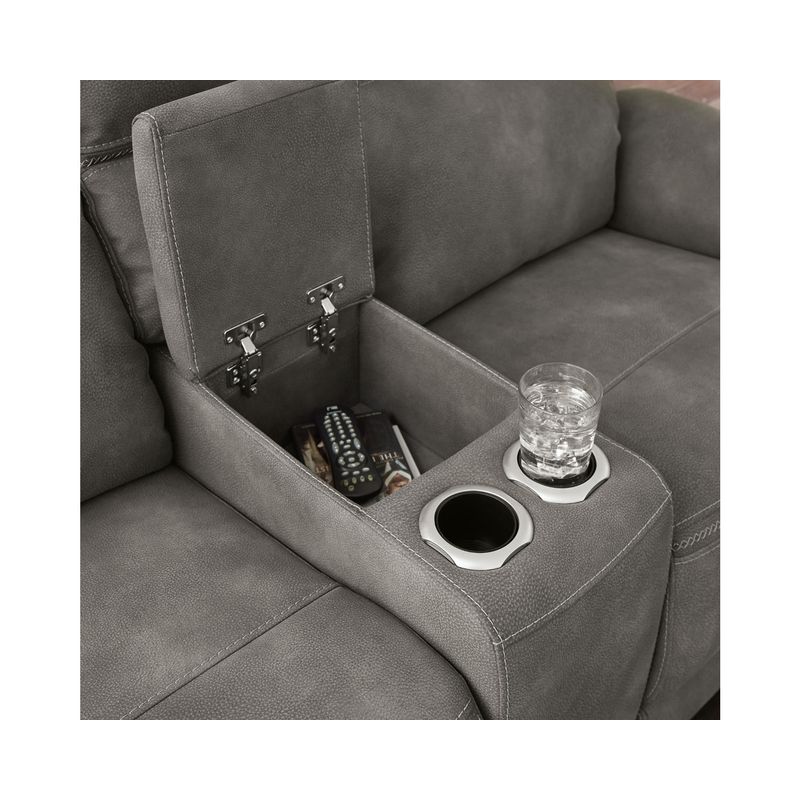 Next-Gen DuraPella Power Reclining Loveseat/Console/Adjustable Headrest