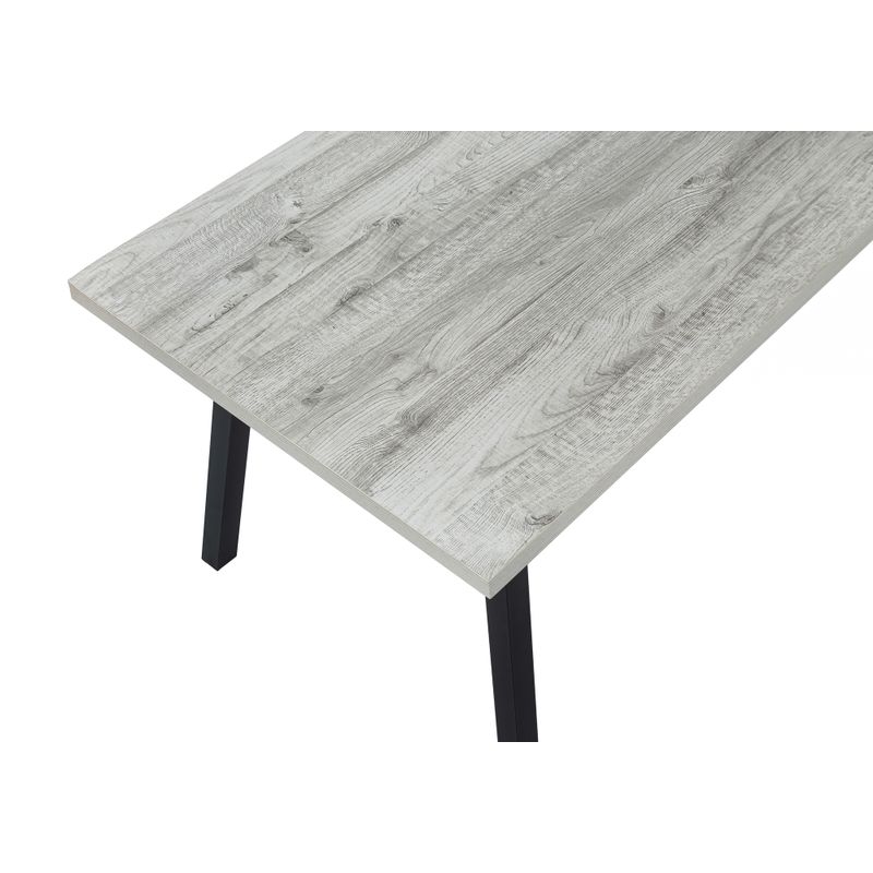 Dining Table - 36"X 60" / Grey / Black Metal