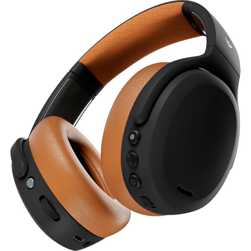 Skullcandy - Crusher ANC 2 Over-the-Ear Noise Canceling Wireless Headphones - Black/Tan