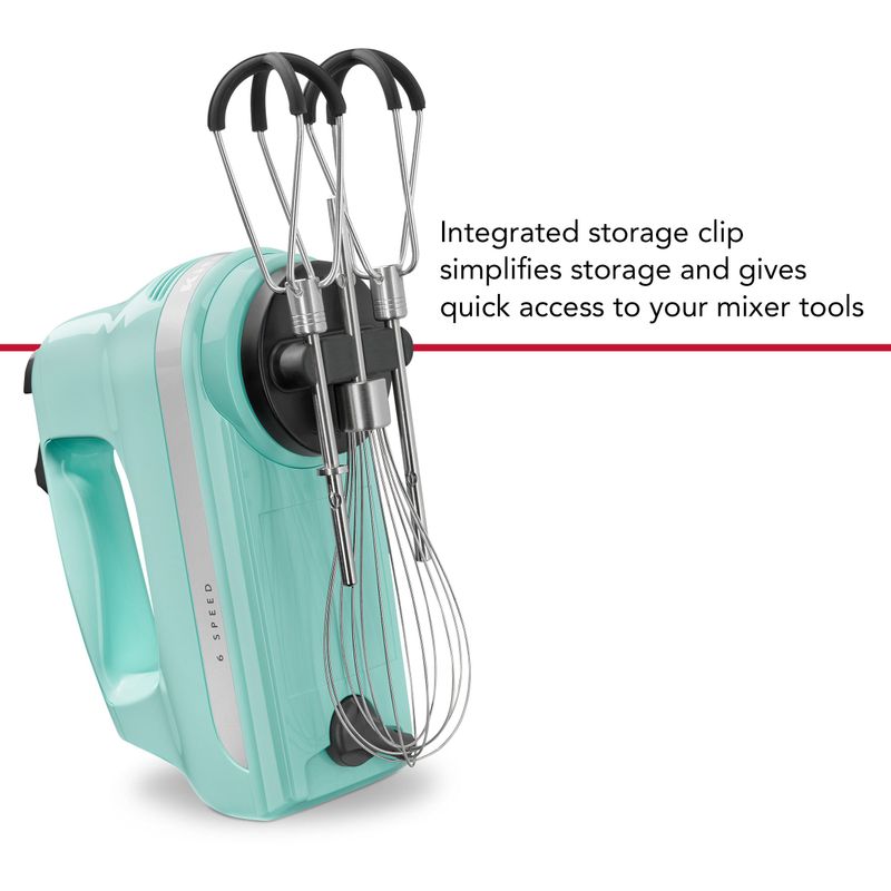 KitchenAid 6-Speed Hand Mixer with Flex Edge Beaters in Ice