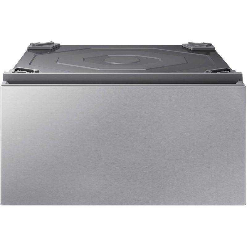 Samsung - Bespoke 27-in Laundry Pedestal with Storage Drawer - Silver steel