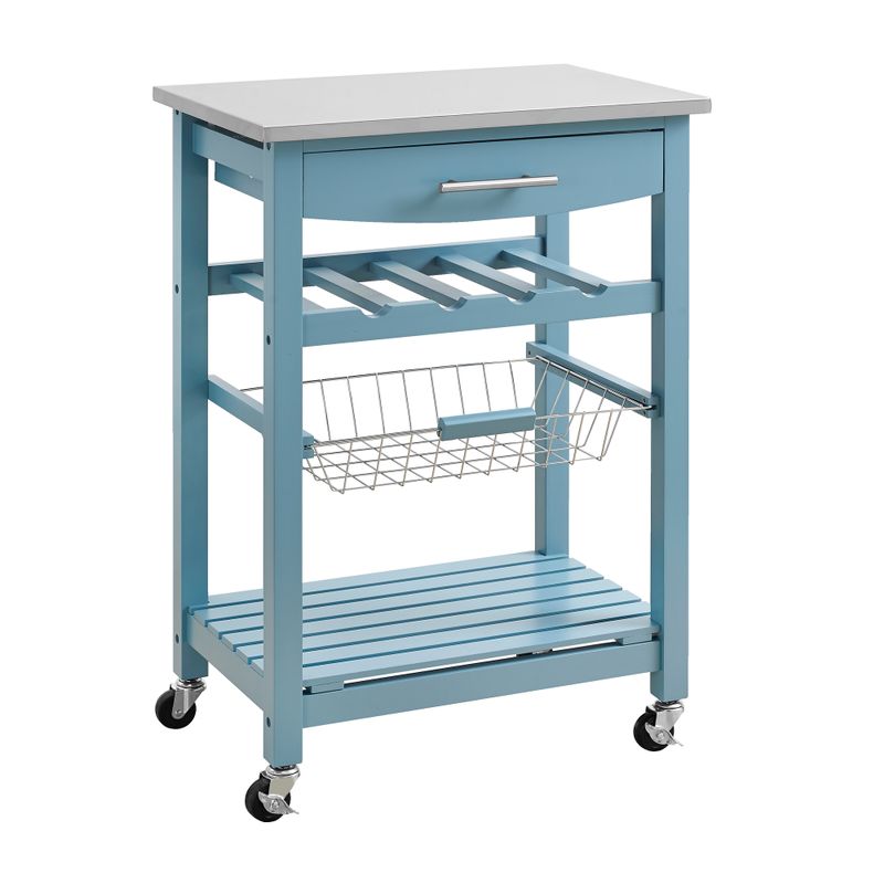 Causey Kitchen Cart Blue