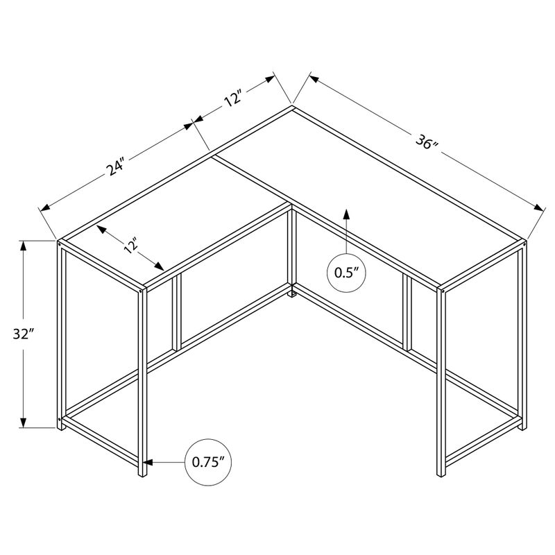 Accent Table/ Console/ Entryway/ Narrow/ Corner/ Living Room/ Bedroom/ Metal/ Laminate/ Black Marble Look/ Contemporary/ Modern