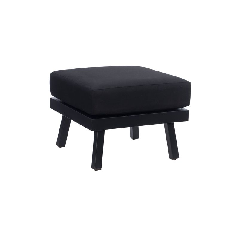 Albin Aluminum Outdoor Ottoman Black