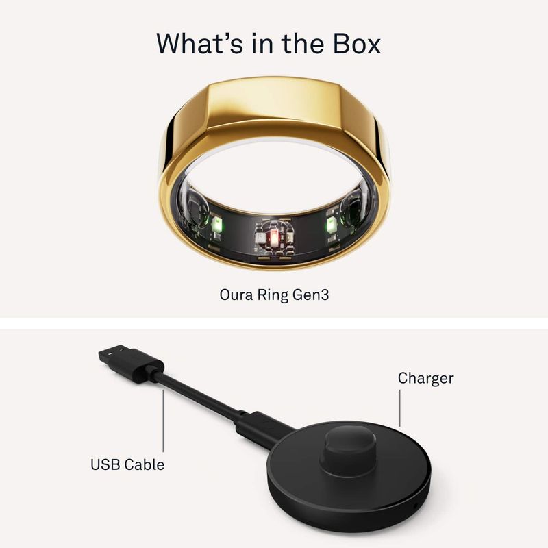 Oura Ring Gen3 - Heritage - Size Before You Buy - Size 10 - Gold
