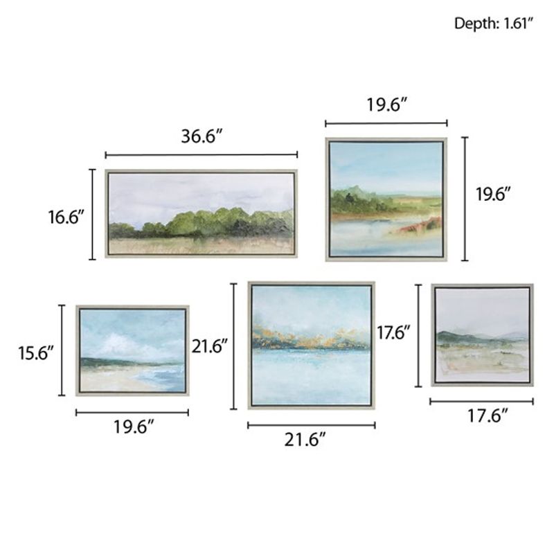 Vista Abstract Landscape 5-piece Gallery Canvas Wall Art Set