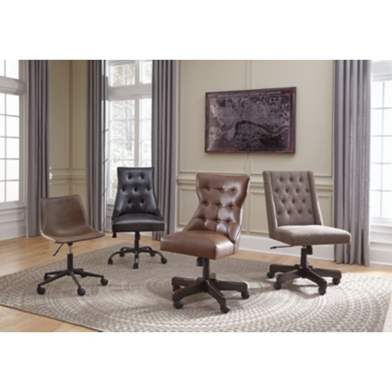 Brown Office Chair Program Home Office Swivel Desk Chair