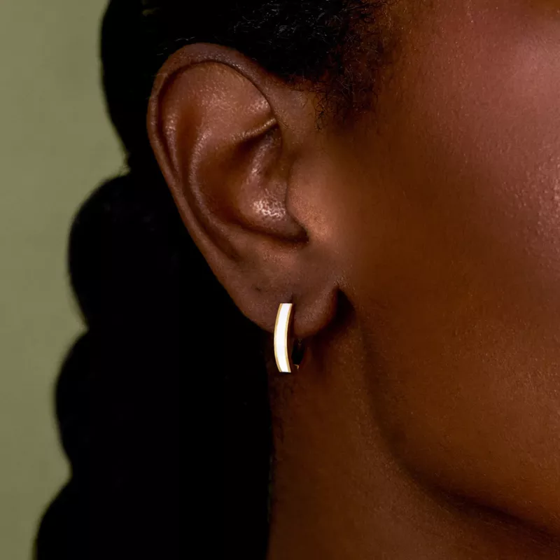 Enamel Hoop Earrings