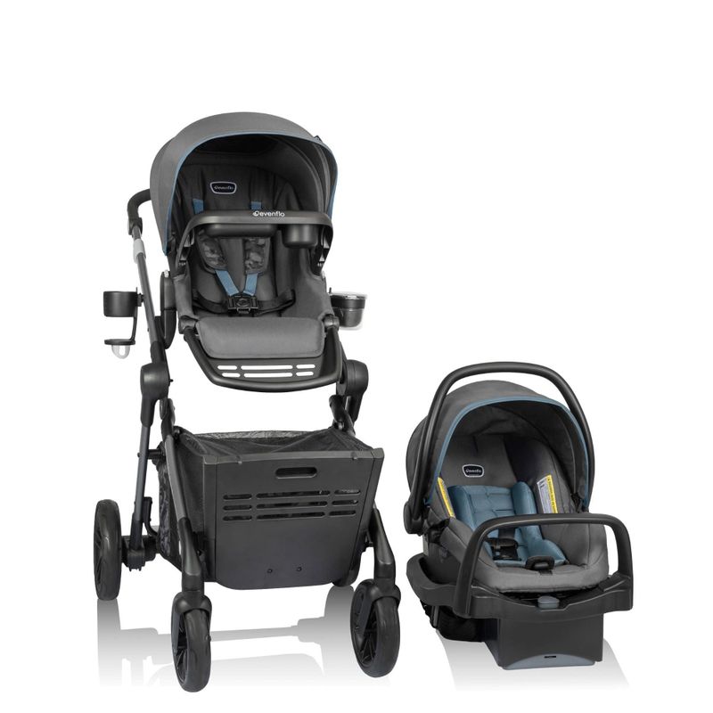 Pivot Troop Child & Pet Travel System w/ LiteMax Car Seat Moonstone Gray