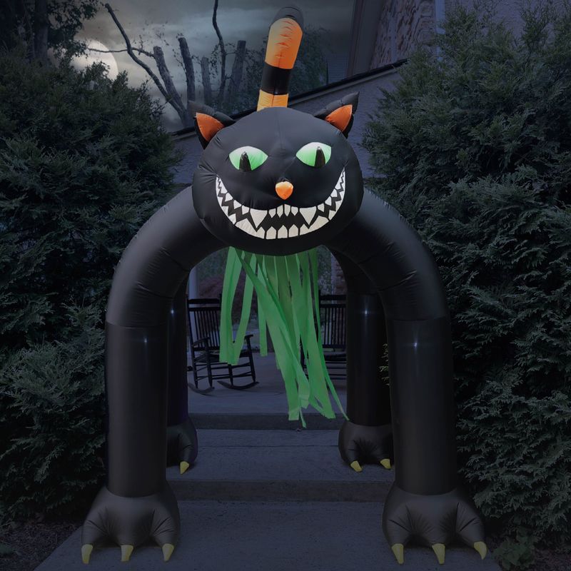 10-Ft. Tall Pre-lit Inflatable Black Cat Arch