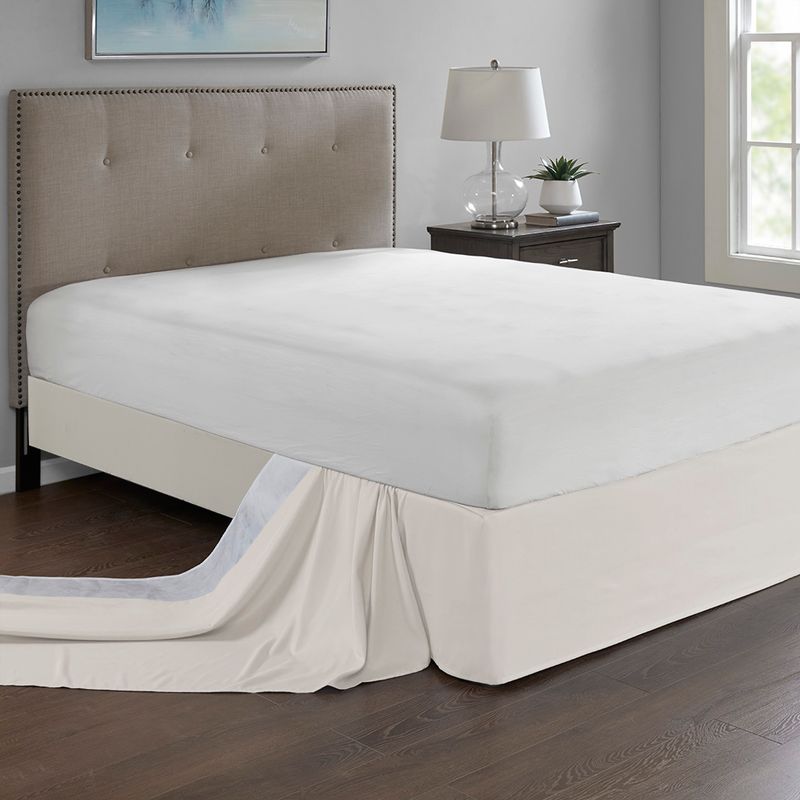 Ivory Simple Fit Wrap Around Adjustable Bedskirt One Size