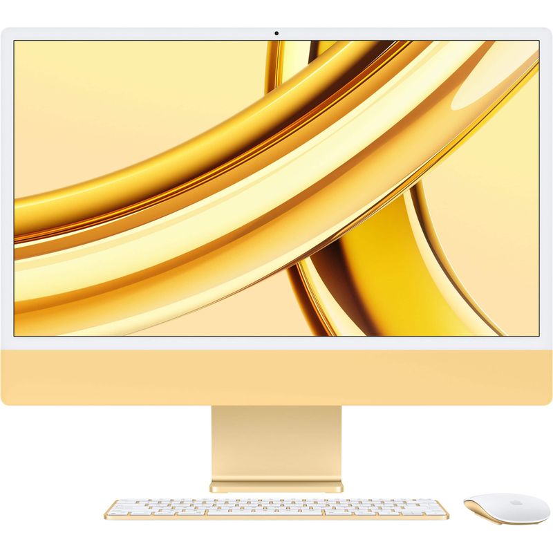 Apple - iMac 24" All-in-One - M3 chip 10-Core - 8GB Memory - 256GB - Yellow