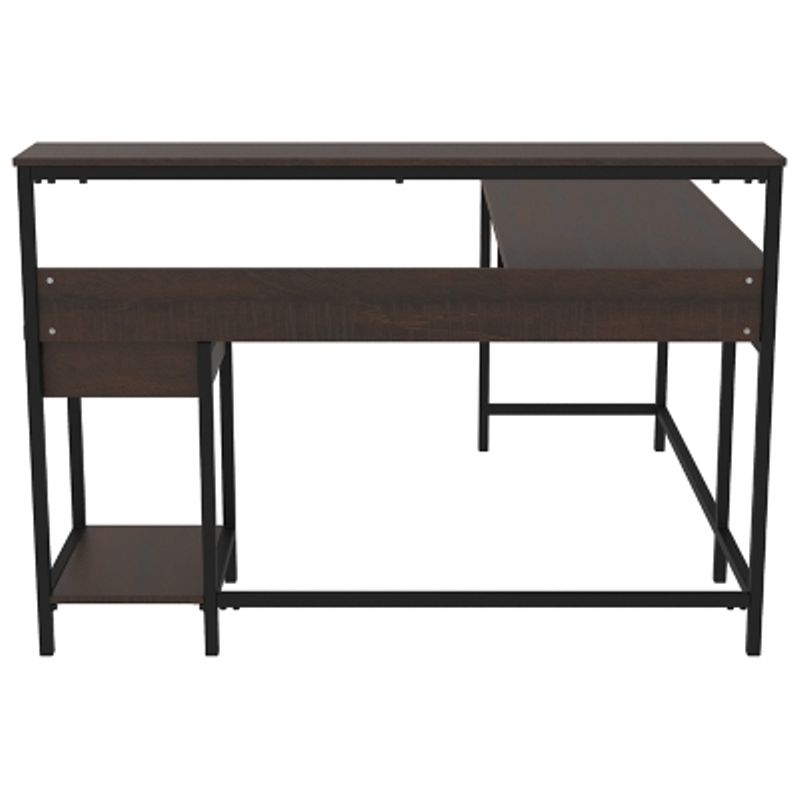 Warm Brown Camiburg L-Desk with Storage