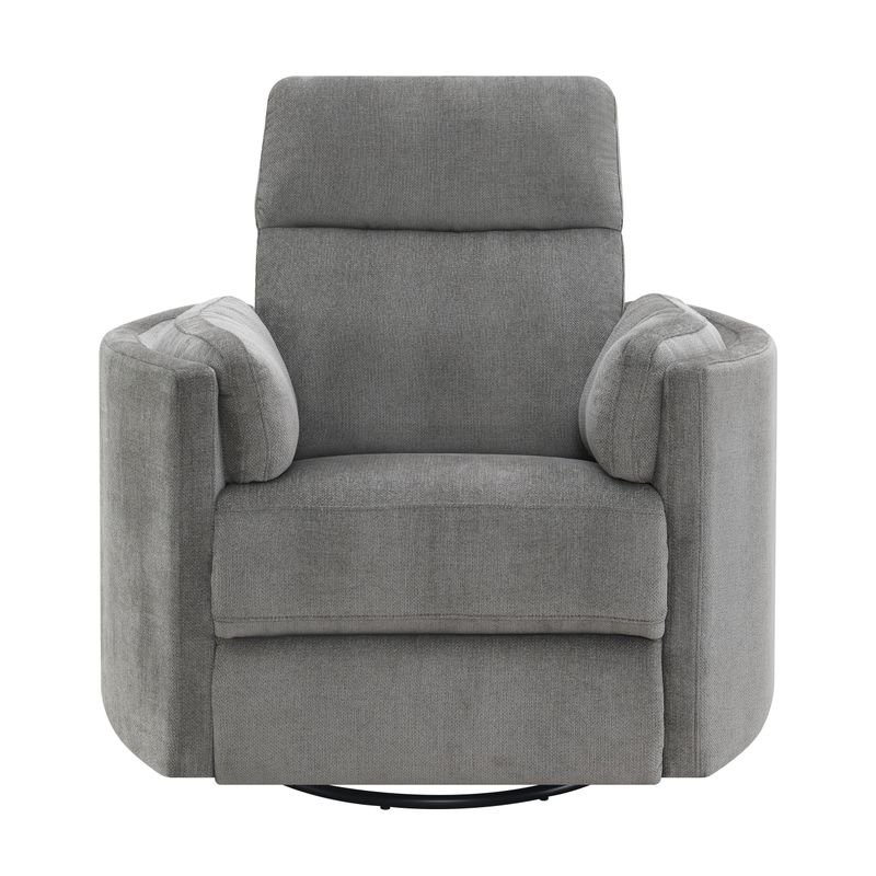 ACME Sagen Glider Recliner w/Swivel, Charcoal Chenille