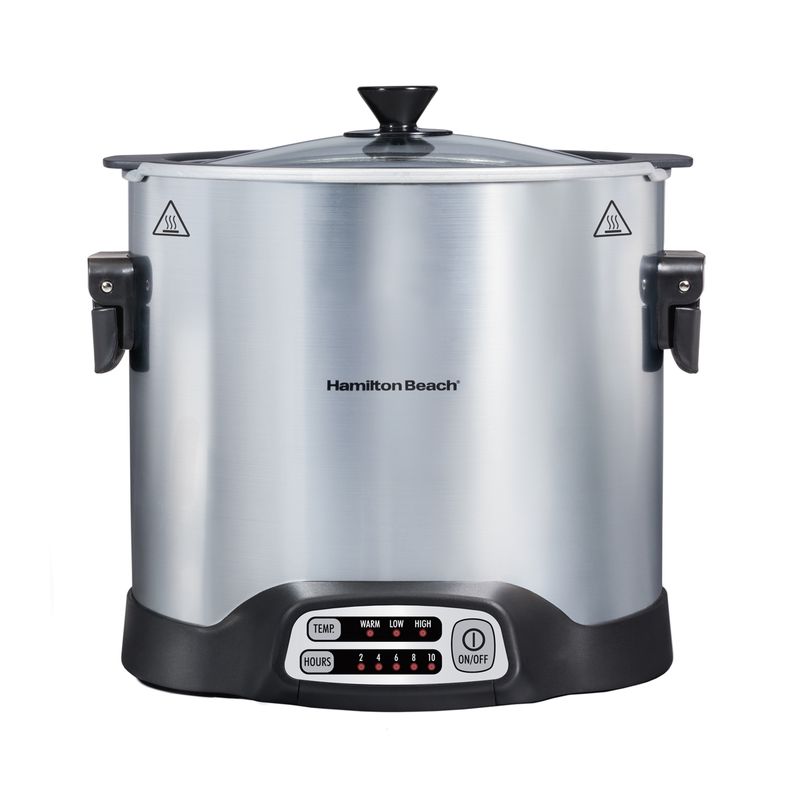Hamilton Beach - 10qt Sear & Cook Stockpot Slow Cooker Silver
