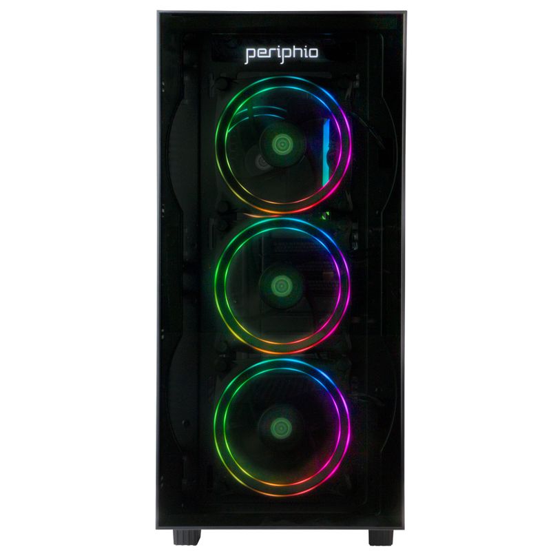 Periphio Terra Gaming PC Computer | AMD Ryzen 5 5600G | Radeon Vega 7 Graphics | 1TB Solid State (SSD) | 16GB DDR4 RAM | Windows 11 | RGB El