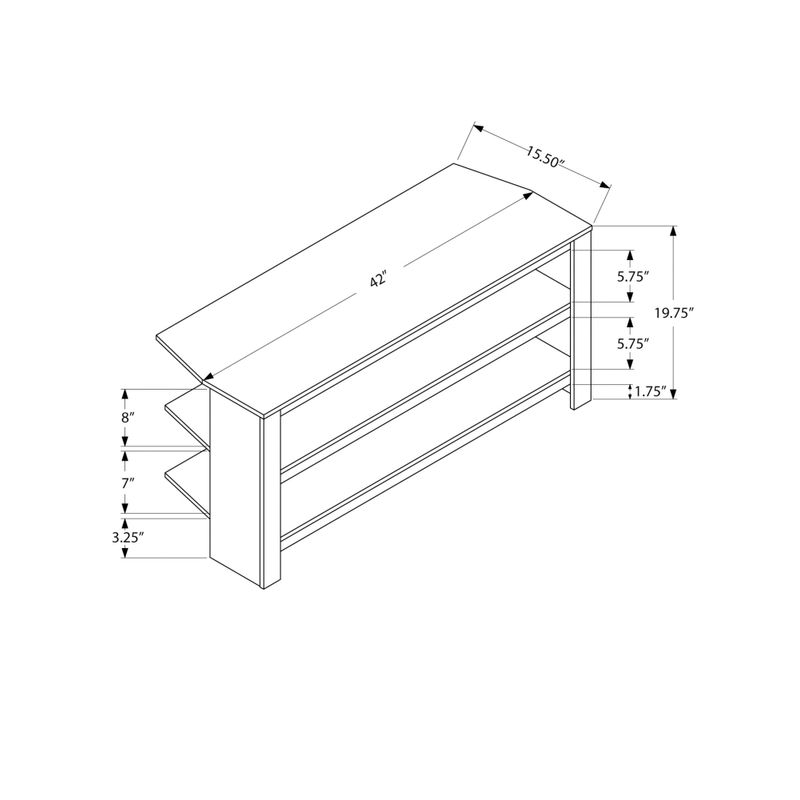 TV Stand/ 42 Inch/ Console/ Media Entertainment Center/ Storage Shelves/ Living Room/ Bedroom/ Laminate/ Grey/ Contemporary/ Modern