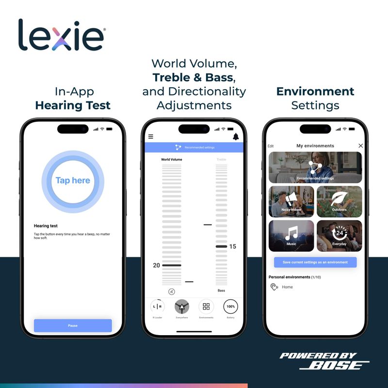 Lexie Hearing - Lexie B2 Plus Powered by Bose - Gray