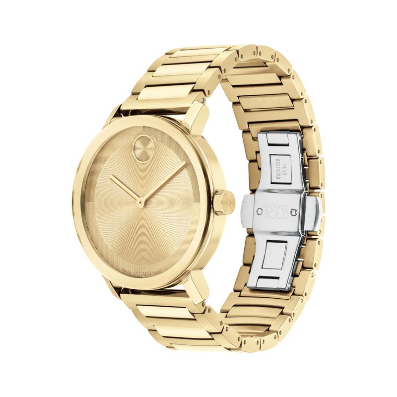 Movado - Men's Bold Evolution 2.0 Gold-Tone Stainless Steel Watch Gold Dial