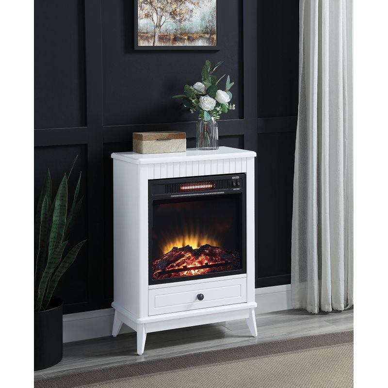 ACME Hamish Fireplace, White Finish