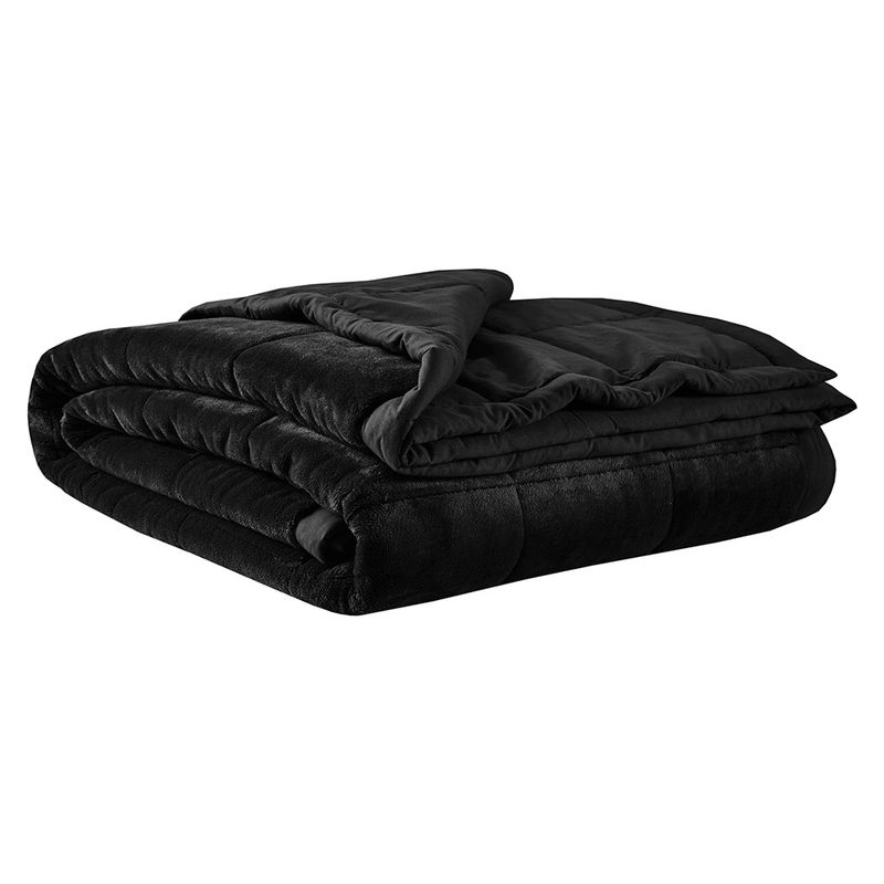 Black Coleman Reversible HeiQ Smart Temperature Down Alternative Blanket Twin/Twin XL