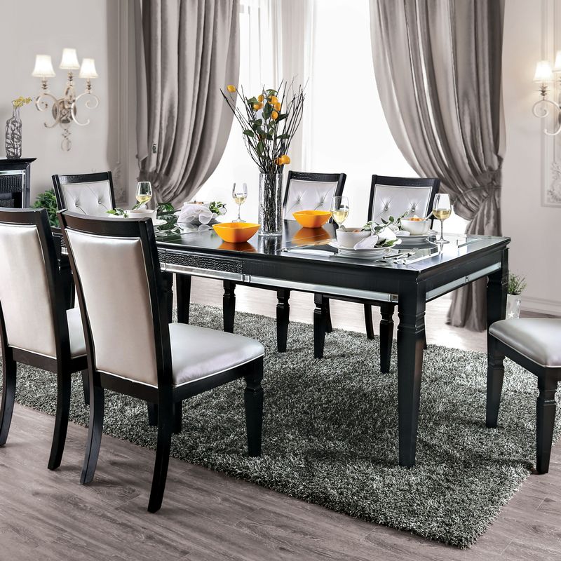 Contemporary 84-inch Dining Table in Black