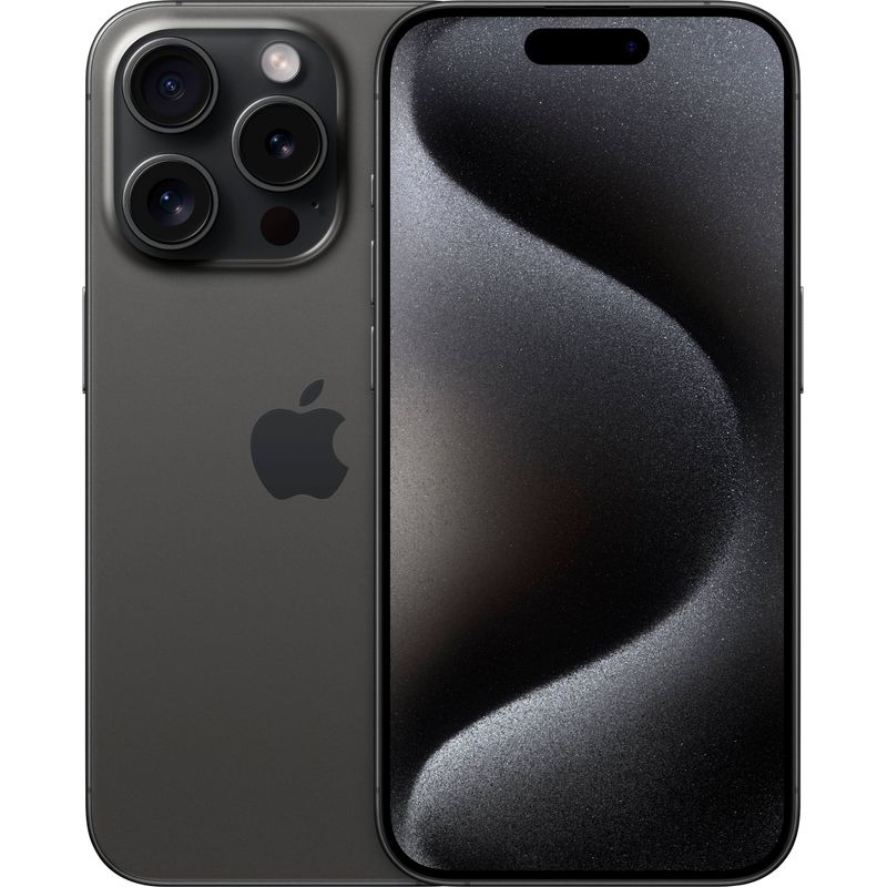 Apple - iPhone 15 Pro 1TB Black Titanium - Black Titanium (Universal)